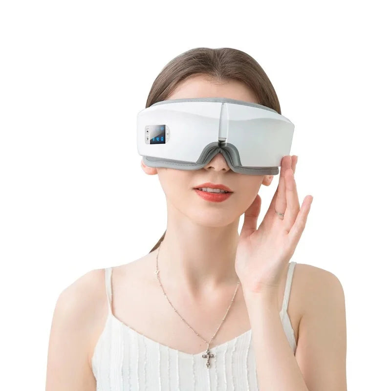 Eye Massager with Heat, Heated Eye Mask with Bluetooth Music, Face Massager, Eye Care Gift for Women, Eye Mask for Relax Eye, Reduce Eye Strain, Gifts for Mom/Dad